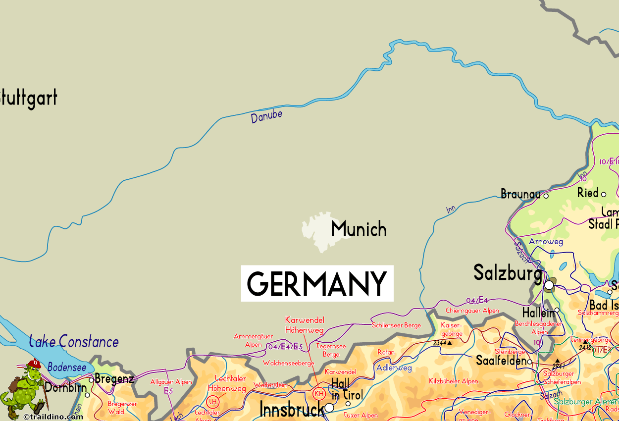 Hiking Map of Austria NW