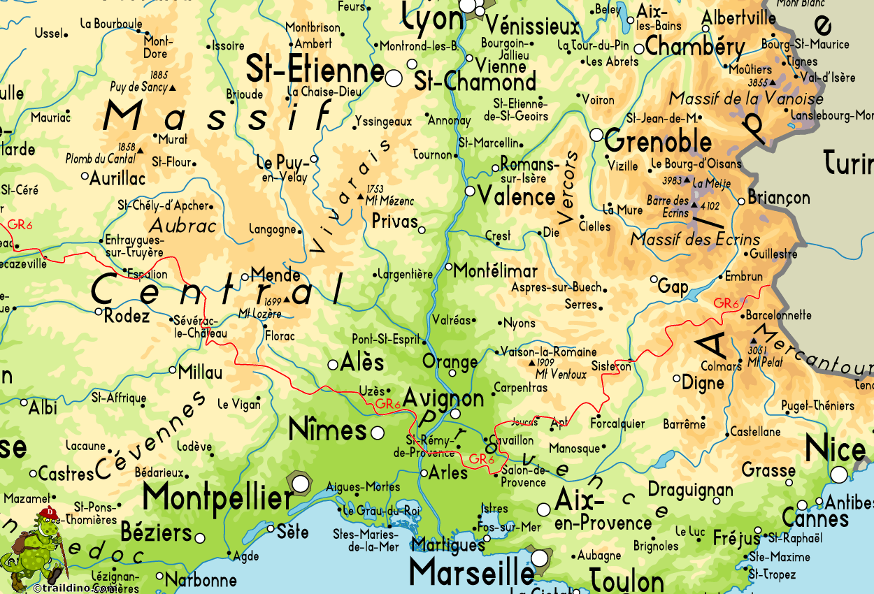 Map of GR6 East