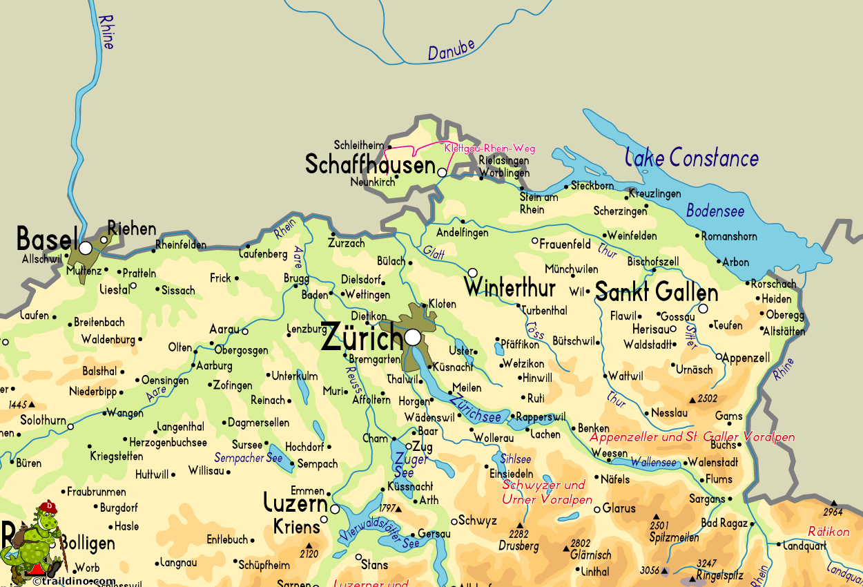 Map Klettgau-Rhein-Weg