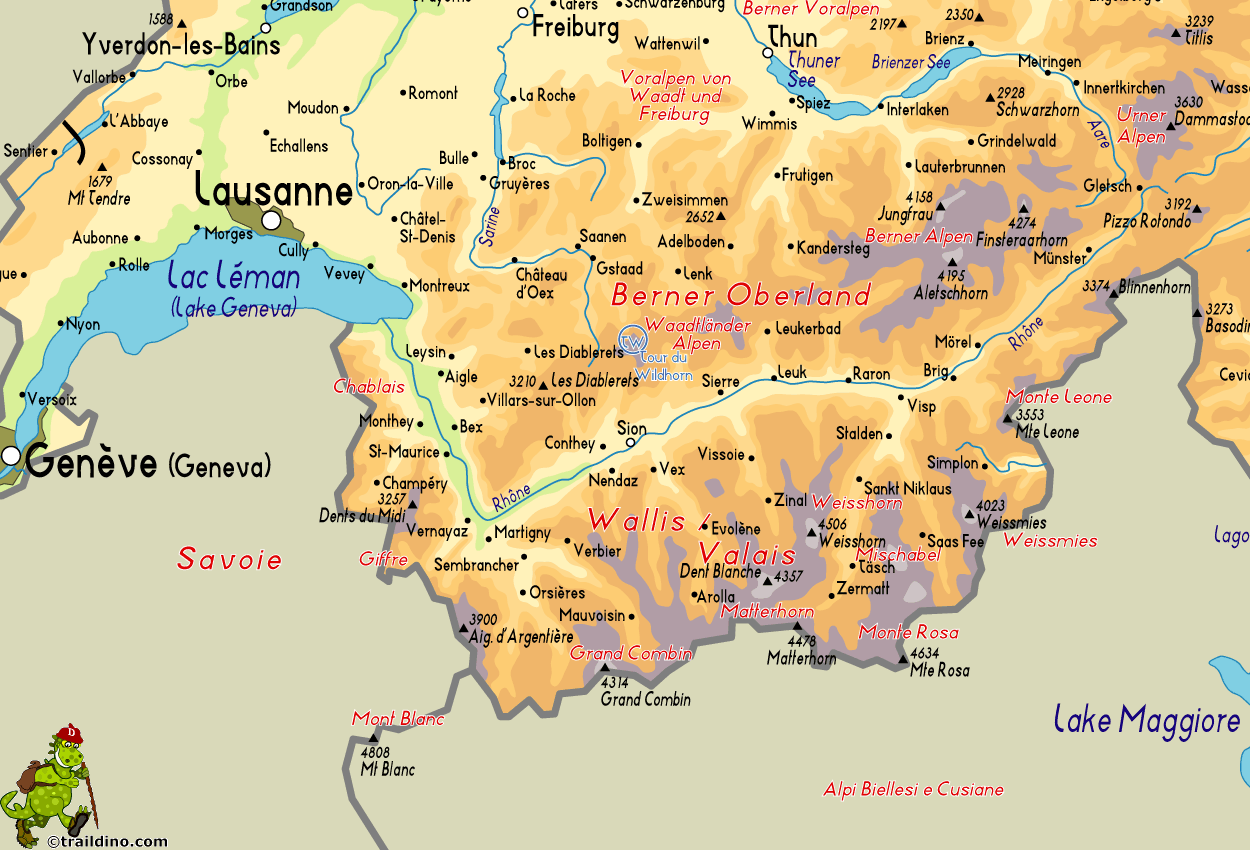 Map Tour du Wildhorn