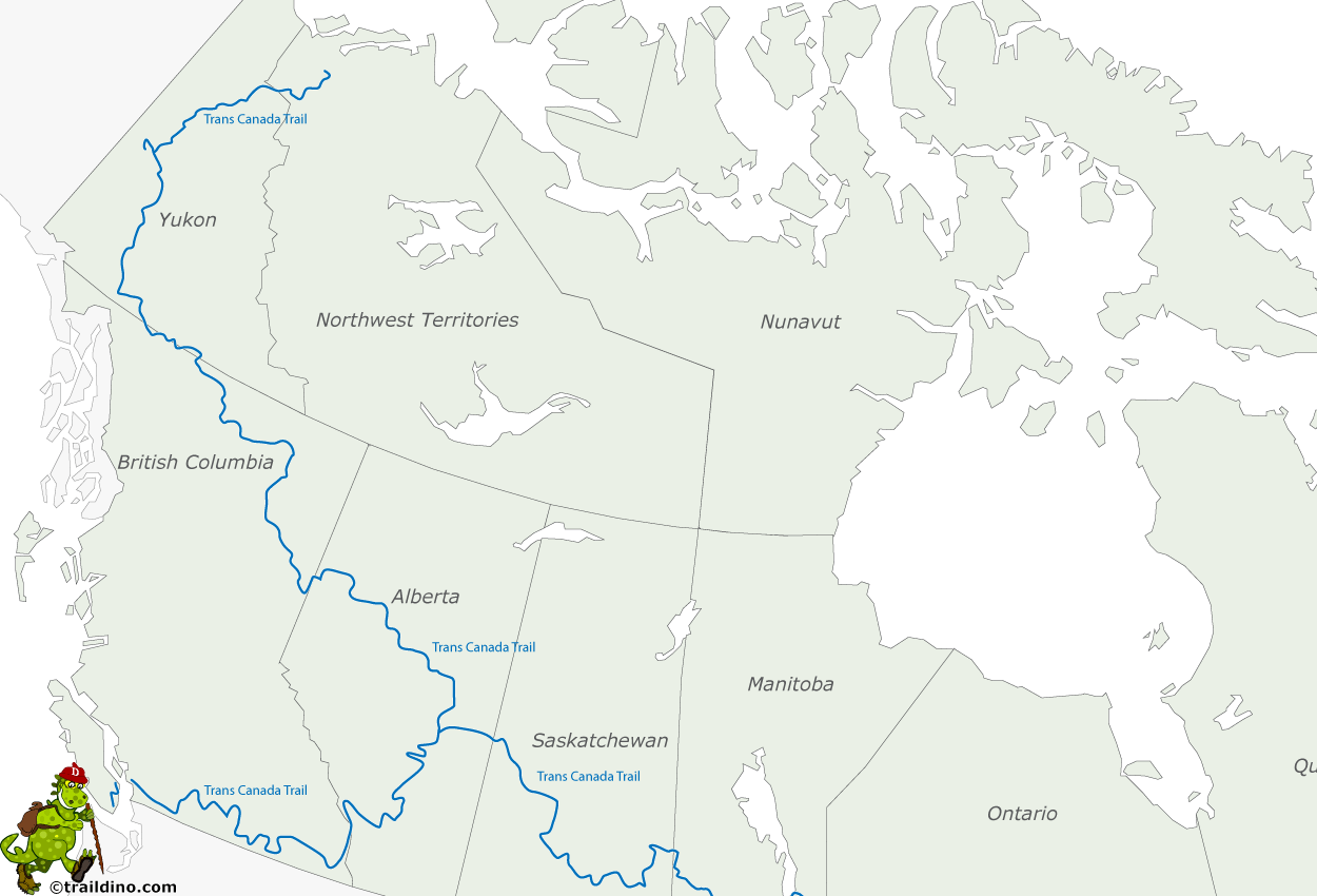 Hiking Map Trans Canada Trail West